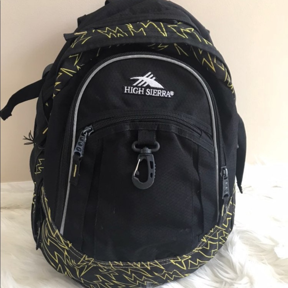 High Sierra Backpack Black & Yellow